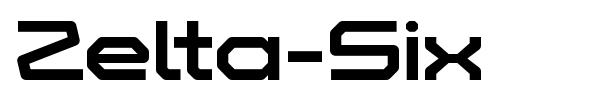 Zelta-Six font preview